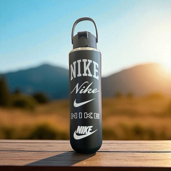 NWT Nike Recharge Chug, Stainless Steel Water Bottle 32Oz Sports Black - Picture 1 of 4